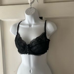 Black lace bra
